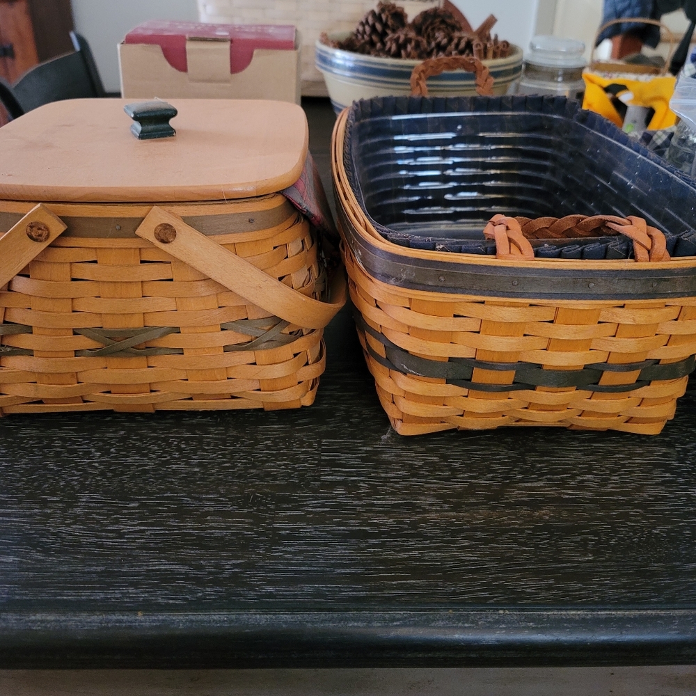 Longaberger baskets & crock